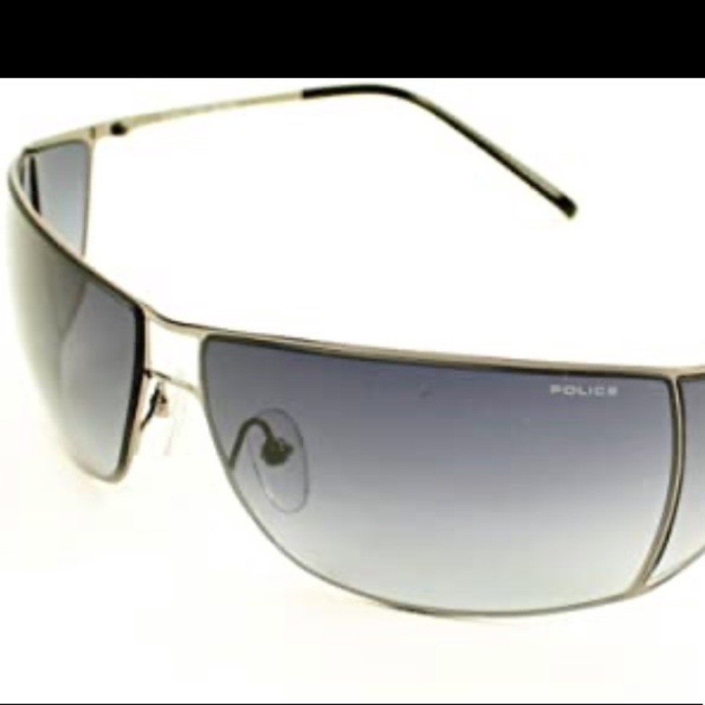 Y2K style mirrored wrap around sunglasses